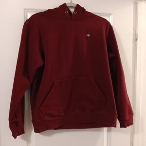LRG Burgundy Hoodie with Logo Detail